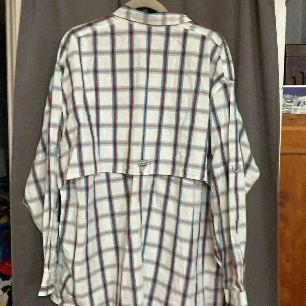COLUMBIA PFG SUPER BONEHEAD MENS SIZE 2 XL LONG‎ SLEEVE COTTON SHIRT AIR VENT - Picture 8 of 13
